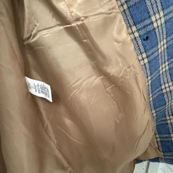 Avec Les Filles Blue and Cream Plaid Blazer women’s size Medium - Picture 5 of 9